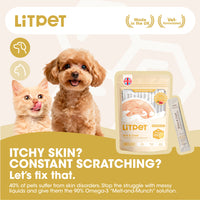 Itchy skin? Constant scratching? LitPet Shine & Coat solution